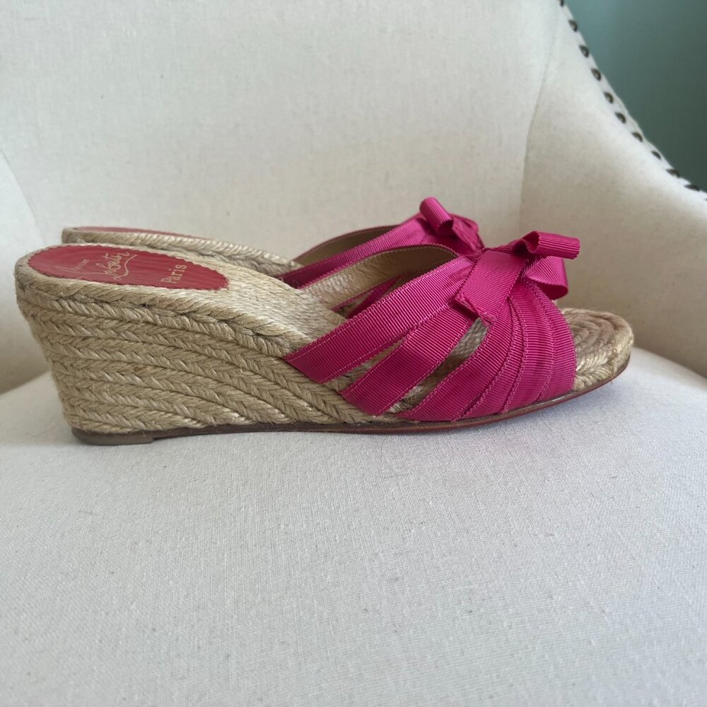 CHRISTIAN LOUBOUTIN size 41 Espadrill Wedge - Picture 2 of 7
